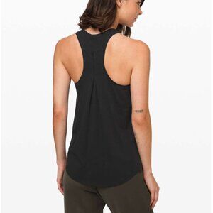 Lululemon Love Pleated Tank Top Solid Black Medium